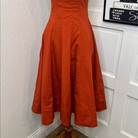 Staud Wells Dress in Cayenne Size 0 - Picture 6 of 9
